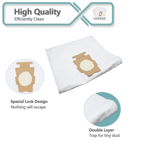 205811 F Style Cloth Dust Bags for Kirby Vacuum Bags 205811 204811 204814 204808, Fit G3 G4 G5 G6 G7 G8 G9 G10 G11 G12, Sentria I II G10D, Avalir, Diamond Edition, Ultimate G Vacuum Bags, 3 Pack