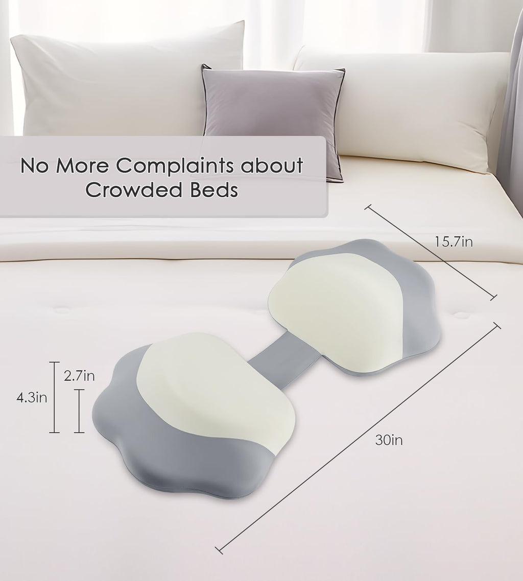 Skiennix Memory Foam Pregnancy Pillow - Adjustable Maternity Support for Side Sleepers | Comfortable Back & Belly Relief