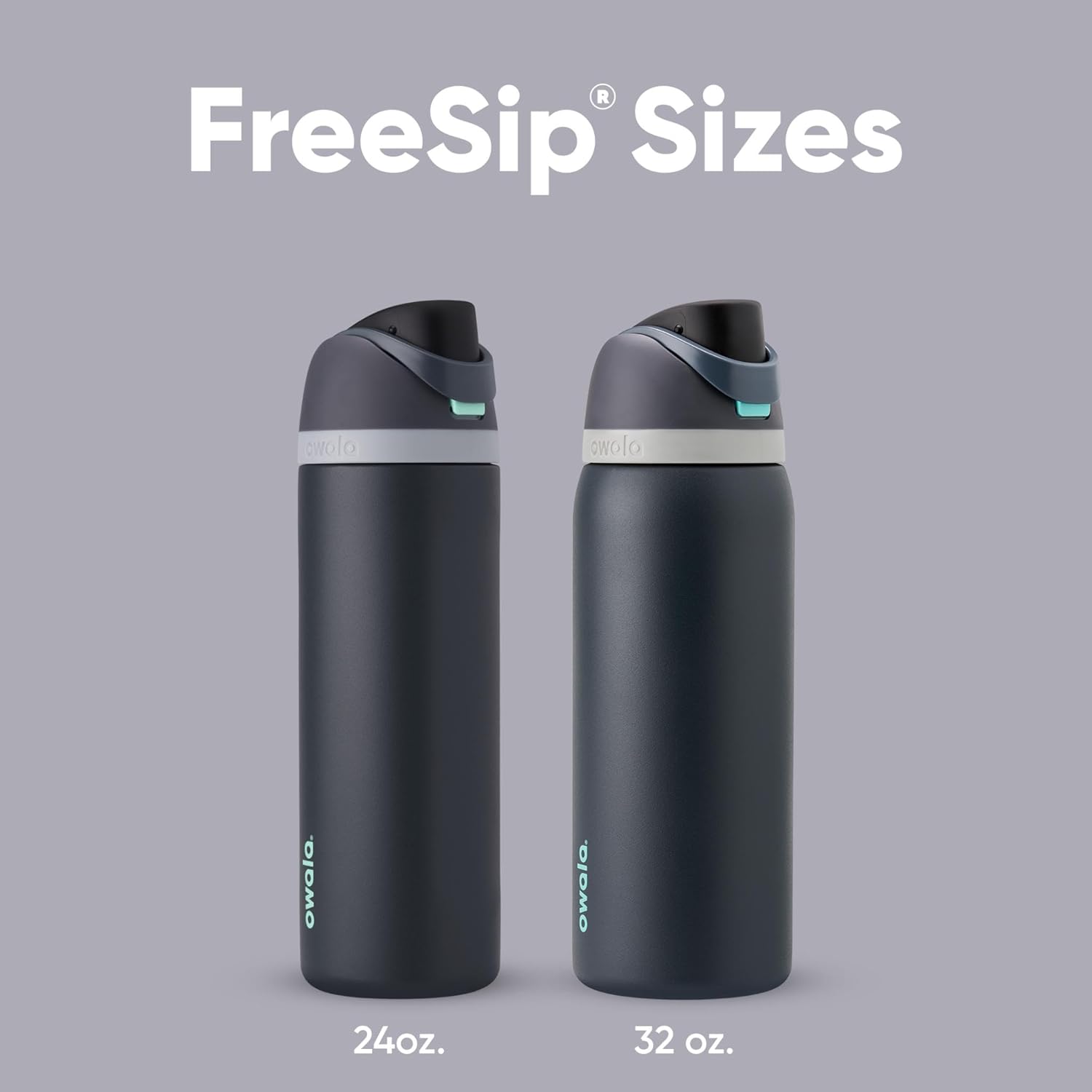 Owala FreeSip 32 oz Insulated Stainless Steel Water Bottle - BPA-Free with Straw | Foggy Tide Color for Sports & Travel