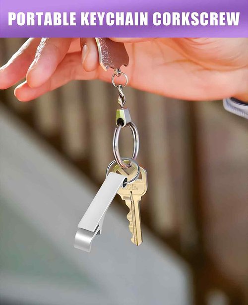 Gaahkai 18PCS 9 Colored Keychain Bottle Opener for Men, Small Key Chain Beer Opener