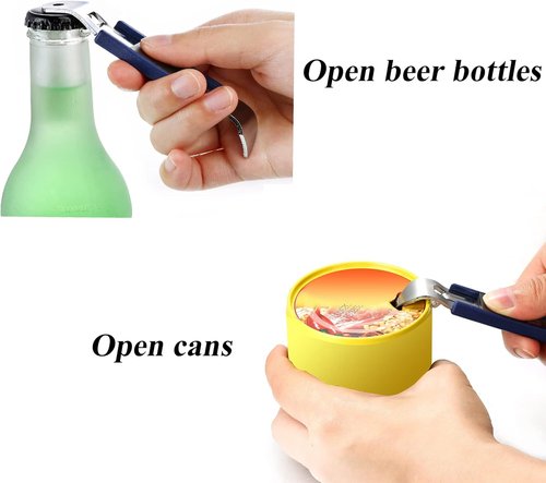 HANCELANT Magnetic Bottle Openers - Classic Stainless Steel Can Tapper Set | 3 Pieces in Black, Blue, Fuchsia