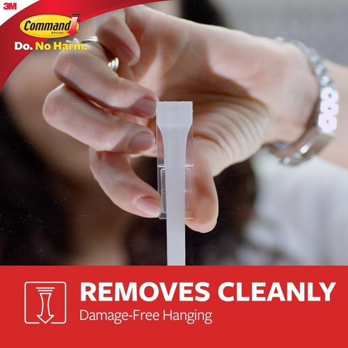 Command Medium Utility Hooks - Damage-Free Wall Hooks with Adhesive Strips | 20 Hooks & 24 Strips, Holds Up to 3 lb