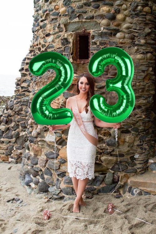 Big 23 Balloons | 40-Inch Dark Green Number Balloons for Birthday, Wedding & Graduation Celebrations