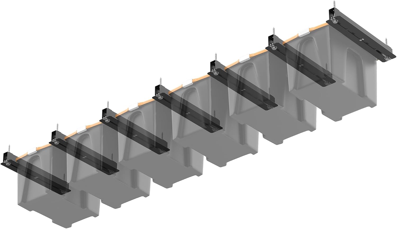Ultrawall Overhead Garage Storage Racks - Heavy Duty Ceiling Organizer for Bins | Adjustable Width (7 Pack)