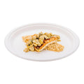 Restaurantware Pulp Tek 11.8 Inch Eco-Friendly Plates 100 Extra Large Disposable Dinner Plates - Made From Sugarcane Fibers Heavy-Duty White Bagasse Premium Plates Sturdy Round