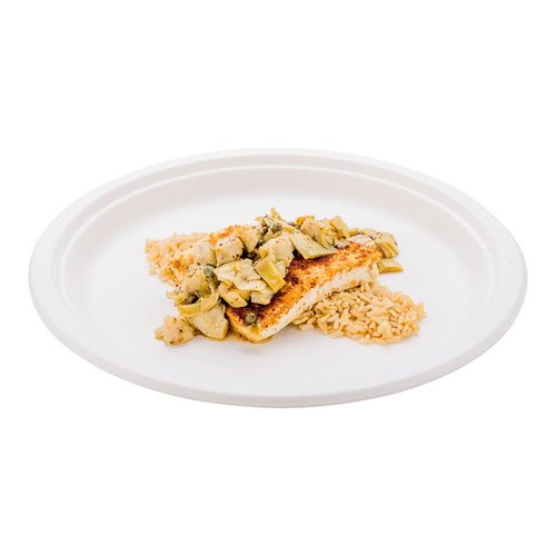 Restaurantware Pulp Tek 11.8 Inch Eco-Friendly Plates 100 Extra Large Disposable Dinner Plates - Made From Sugarcane Fibers Heavy-Duty White Bagasse Premium Plates Sturdy Round
