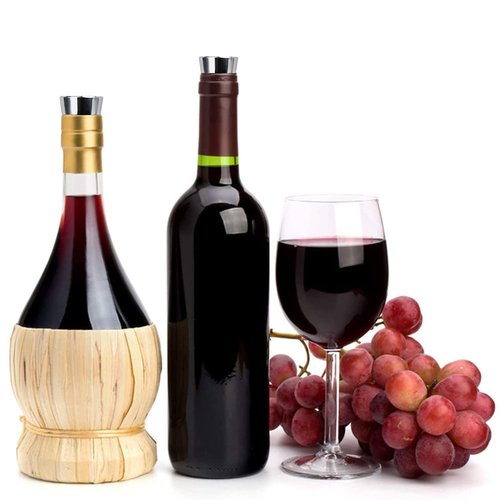 50 Pcs Stainless Steel Wine and Beverage Bottle Stoppers Ball Designed Wine Bottle Corks Tapered Storage Crafts Art DIY
