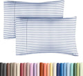 Standard Pillow Cases by [Brand Name] - Ultra-Soft Hotel Quality | Comfy, Wrinkle-Free, Stain & Fade Resistant - Blue Stripes, Set of 2