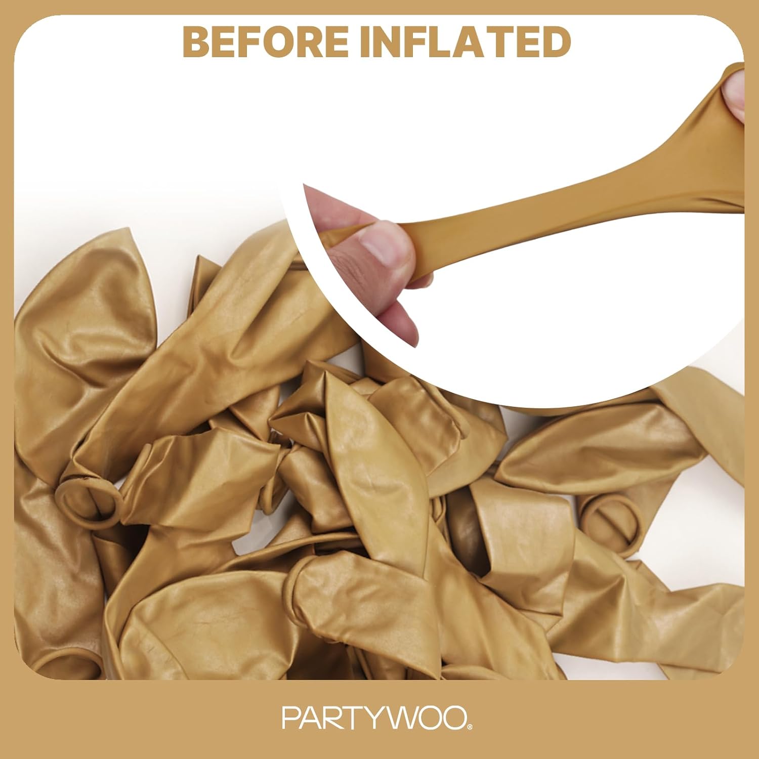 PartyWoo Metallic Gold Balloons - 85-Piece Chrome Gold Balloon Arch Kit for Birthday & Wedding Decor | 18", 12", 10", 5" Sizes