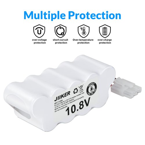 JIIKER XBT1106N Battery Replacement for Shark SV1110 SV1106N SV1106_N SV1110N SV116N Freestyle Navigator Cordless Stick Vacuum, 10.8V 2.1Ah Ni-Mh Battery