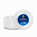 R-kay 200 Pack, 6 Inch Clear Plastic Plates - Heavy Duty Small Dessert Plates - Microwavable Small Appetizer Plates