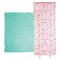 Stephen Joseph, Toddler All Over Print Nap Mat with Soft Blanket and Removable Pillow for Boys & Girls, Kids Sleeping Bag for Elementary, Daycare, Preschool with Carry Handle, Pink Unicorn