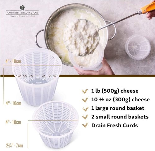 Cheesemaking Molds | Ricotta Cheese Draining Baskets - Authentic Italian Craftsmanship