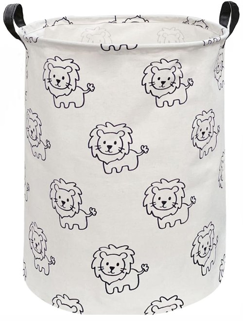 ESSME Baby Hamper,Nursery Laundry Basket,Lion Storage Basket,Toy bin for Boys, Gift Baskets,Room Decor,Home Organizer (Lions)