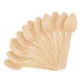 HLSN 200pcs 4 inch Mini Wooden Spoons, Biodegradable CompostableNatural Birchwood, Food Grade Disposable Wooden Cutlery for Parties, Weddings, Camping