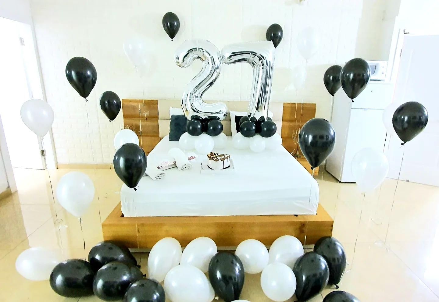 Silver Number 7 Balloon - 40 Inch Giant Foil Balloon for 7th Birthday Party Decorations