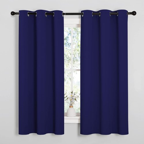 NICETOWN Blackout Curtains - All Season Thermal Insulated Drapes for Kid's Room | Royal Blue, 42 x 63 Inch (2 Panels)