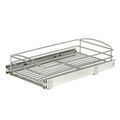 Knape & Vogt MUB-11-R-FN Multi-Use Pull-Out Basket Cabinet Organizer, 5.32 in. H x 11.75 in. W x 20 in. D, Frosted Nickel