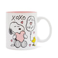 Silver Buffalo Peanuts Snoopy and Woodstock Valentine's Day XOXO Ceramic Mug | Large Coffee Cup For Tea, Cocoa, Beverages | Holds 20 Ounces