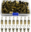 WMYCONGCONG Metal Hook Clips - 100 PCS Heavy-Duty Curtain Clips for String Lights & Photos | Antique Bronze