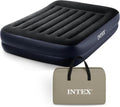 Intex Air Mattress - Dura-Beam Plus Pillow Rest with Built-in Electric Pump | Queen Size, 16.5in Height