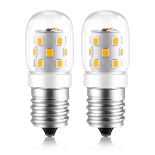 KEIVO LED Microwave Light Bulbs Under Hood, 3W 380LM, E17 LED Bulb Dimmable, Neutral White 4000K, 40W Equivalent LED Appliance Bulb for Over Stove, 2-Pack