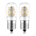 KEIVO LED Microwave Light Bulbs Under Hood, 3W 380LM, E17 LED Bulb Dimmable, Neutral White 4000K, 40W Equivalent LED Appliance Bulb for Over Stove, 2-Pack