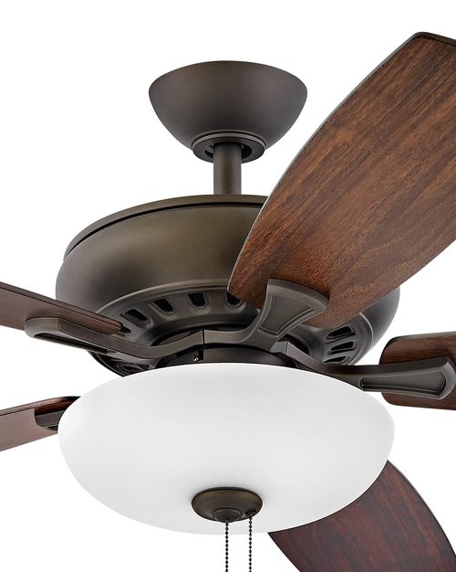 Hinkley 52" Highland LED Illuminated Indoor Ceiling Fan - Metallic Matte Bronze, Two-Sided Fan Blades to Customize with Décor