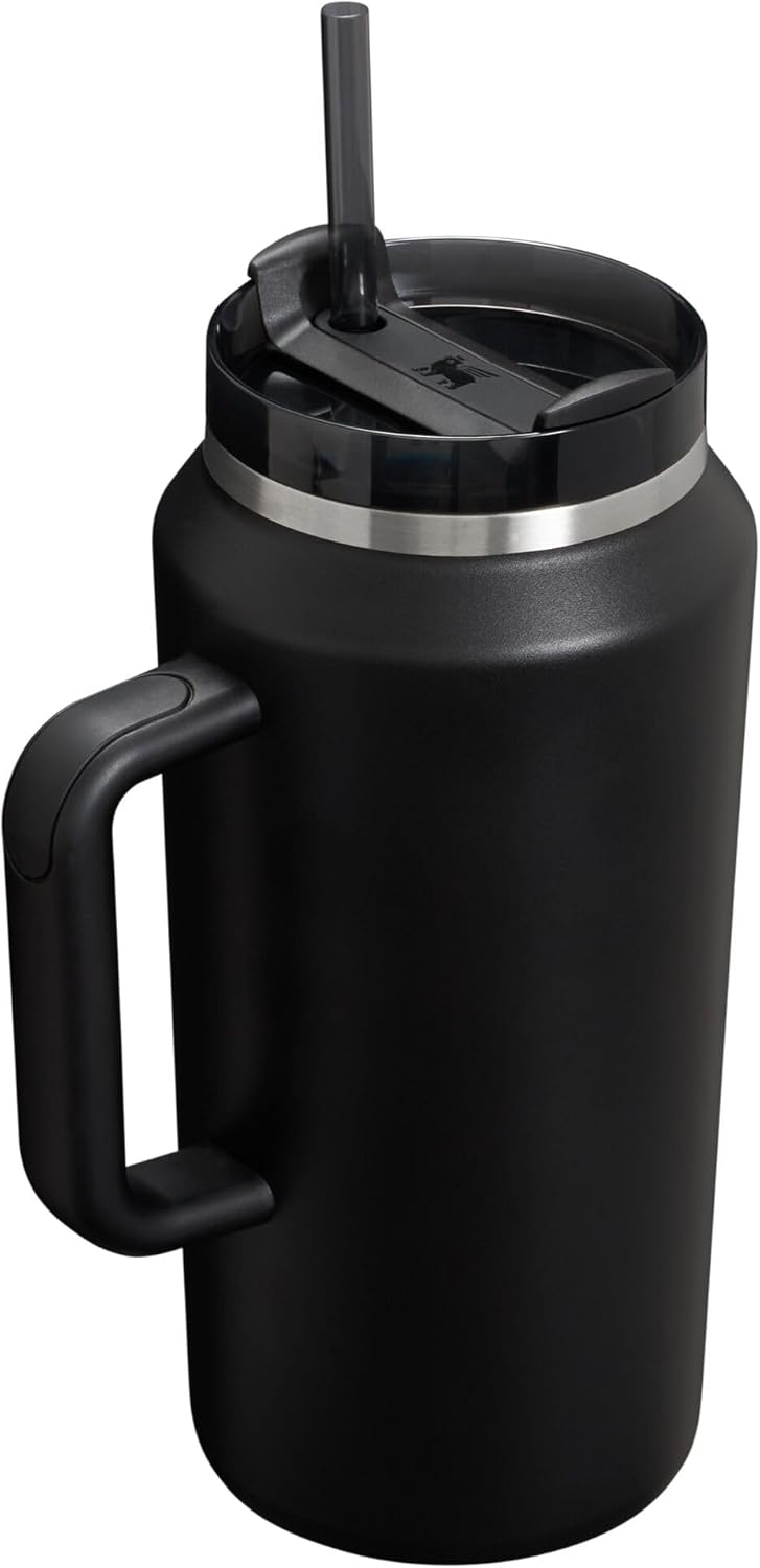 Stanley Quencher H2.0 Tumbler - 64 oz Insulated Stainless Steel Cup with Handle & Straw | Black 2.0