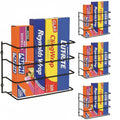 Evelots Kitchen Wrap Organizer - 4 Pack - Hold up to 4 Plastic, Foil, Paper, Wax - Cabinet Door, Wall Rack Basket - Sandwich, Freezer, Food Bag Storage - Laundry Supplies - Chrome Finished Metal