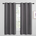 NICETOWN Grey Blackout Curtain Panels - Thermal Insulated Grommet Drapes for Bedrooms | 2 Panels, W42 x L68-inch