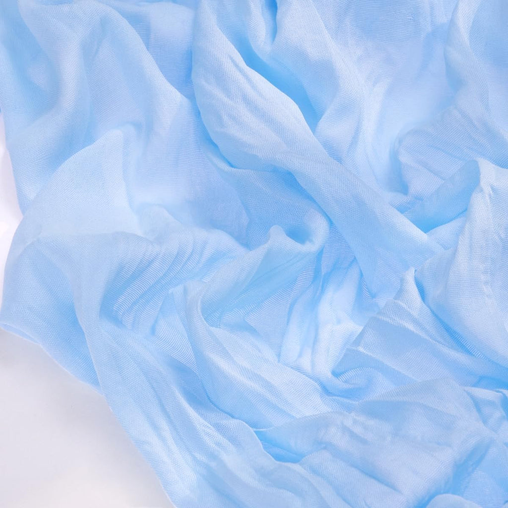 Socomi Cheesecloth Table Runner - Light Blue Boho Rustic Design | 10FT for Weddings & Events