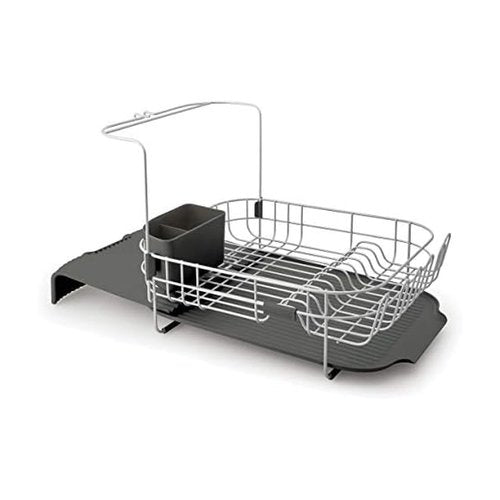 KitchenAid Satin Wire Expandable Dish Rack, 23.18-Inch, Gray