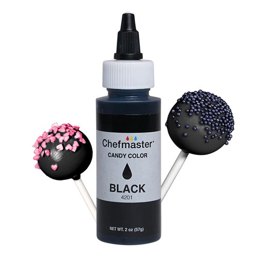 Chefmaster Black Candy Color - True-Tone Oil-Based Professional Dye for Chocolate, Strawberries & Cake Pops | 2 oz