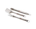 Joseph Joseph GrillOut 3-piece Stainless Steel BBQ Utensil Set, Turner, Tongs & Fork, Retractable for compact storage, Easy-clean