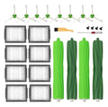 MZY LLC Replacement Parts for iRobot Roomba i7 i7+ i2 i3 i3+ i4 i4+ i6 i6+ i8 i8+/Plus j7 j7+ E5 E6 E7, I, E & J Series Vacuum Cleaner, 2 Set Rubber Brushes, 8 HEPA Filters and 8 Side Brushes