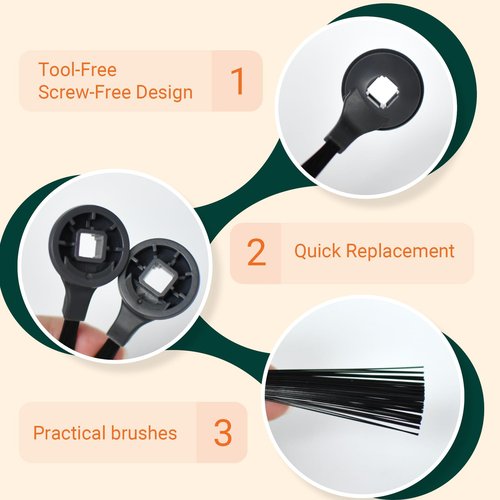 Side Brush Replacement Parts and Accessories for Shark AI AV2501S AV2501AE AV2800ZE AV2610WA RV2610WA AV911S AV970 RV2502AE RV2520AOUS AV2310 RV912S UR2500SR Robot Vacuum Cleaner Attachment -10 Pack
