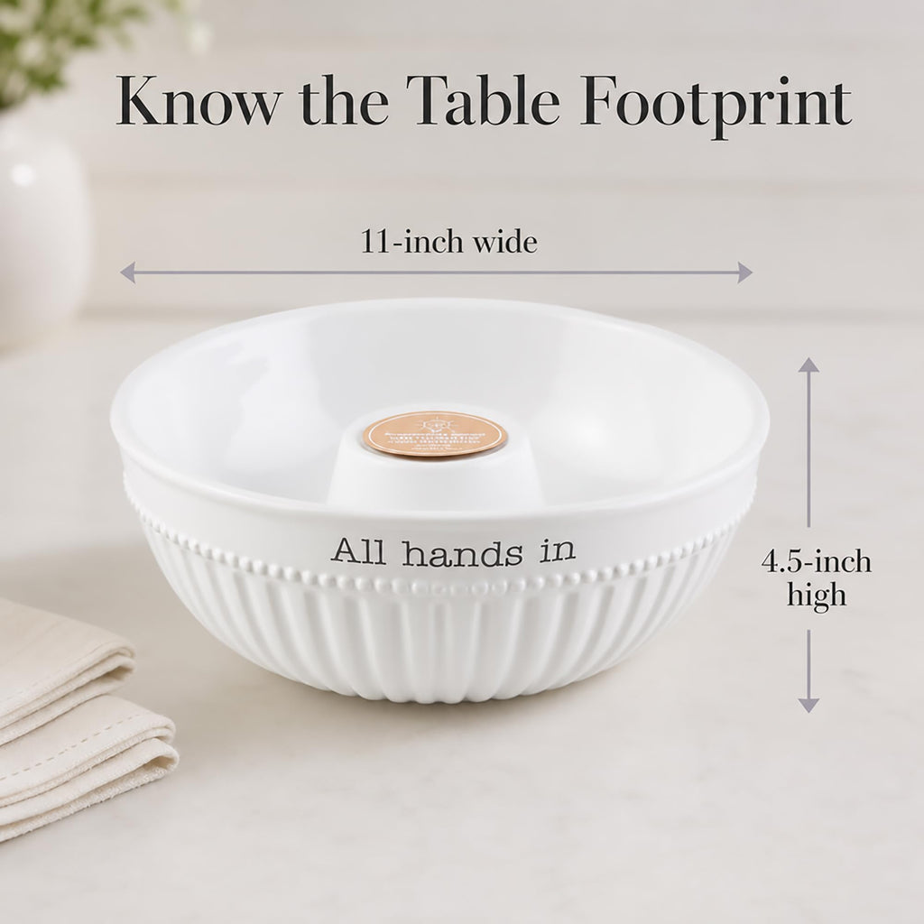 Mud Pie Serving Bowl; 4 1/2" x 11" dia