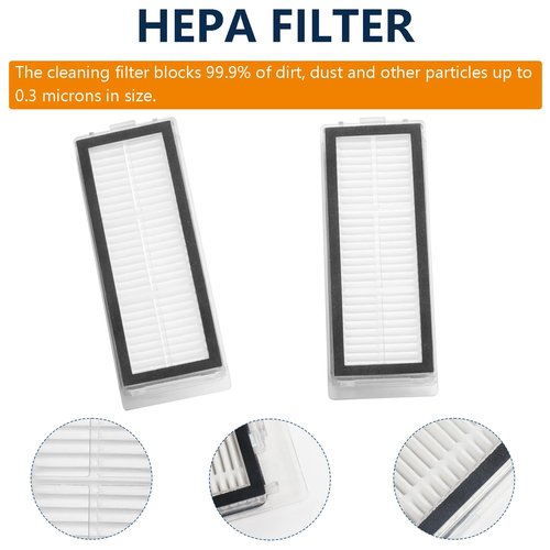 Bluearks Replacement Parts for Dreame L20 Ultra / L30 Ultra Robot Vacuum Cleaner, 1 Main Brush, 4 Dust Bags, 4 Mop Pads, 2 HEPA Filters, 4 Side Brushes