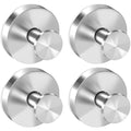 TACGEA Suction Cup Hooks for Shower, Removable Towel Hooks for Bathroom Window Glass, Powerful Vacuum Shower Hook for Towel, Robe, Loofah - 4 Pack, Sliver
