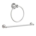 Moen DN8486CH Preston Collection Bathroom Hand -Towel Ring, Polished Chrome AND Moen DN8424CH Preston Collection 24-Inch Bathroom Single -Towel Bar 3/4 Inch Bar, Chrome