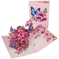 Pop Up Orchid and Butterfly Greeting Card for Birthdays, Thank You, Get Well, Mothers Day or Any Occasion. By Devine Cards
