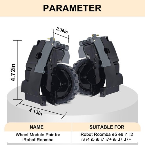 Coodss Left Drive Wheel Module Pair Compatible with iROBOT Roomba i7 i7+ i8 i3 i6+/Plus E5 E6 E7 J7 J7+ J6+ Vacuum Cleaner Replacement Parts Accessories