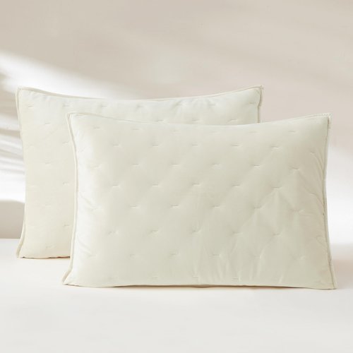 Lush Decor - Quilt Set, 3-Piece Cozy Velvet Bedding with Matching Shams, Embroidered Stitch Design (Haven Cream, King/California King)