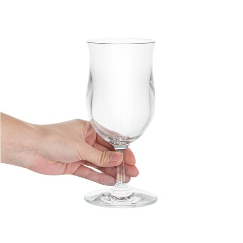Restaurantware-Bev Tek 13 Ounce Pina Colada Glasses, 6 Heavy-Duty Poco Grande Glasses - Dishwashable, Shatterproof, Clear Polycarbonate Beverage Glasses, For All Kinds Of Beverages