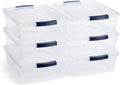 Rubbermaid Cleverstore 17 Qt Clear Storage Bins - Stackable, BPA-Free, 6-Pack | Made in USA