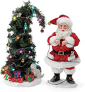 Department 56 National Lampoon's Christmas Vacation Santa & Squirrel Tree Lit Figurine Set - 13 Inch, Multicolor