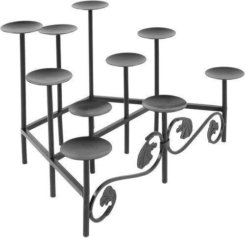 Minuteman International Wrought Iron Cathedral Fireplace Candelabra - Elegant Hearth Decor