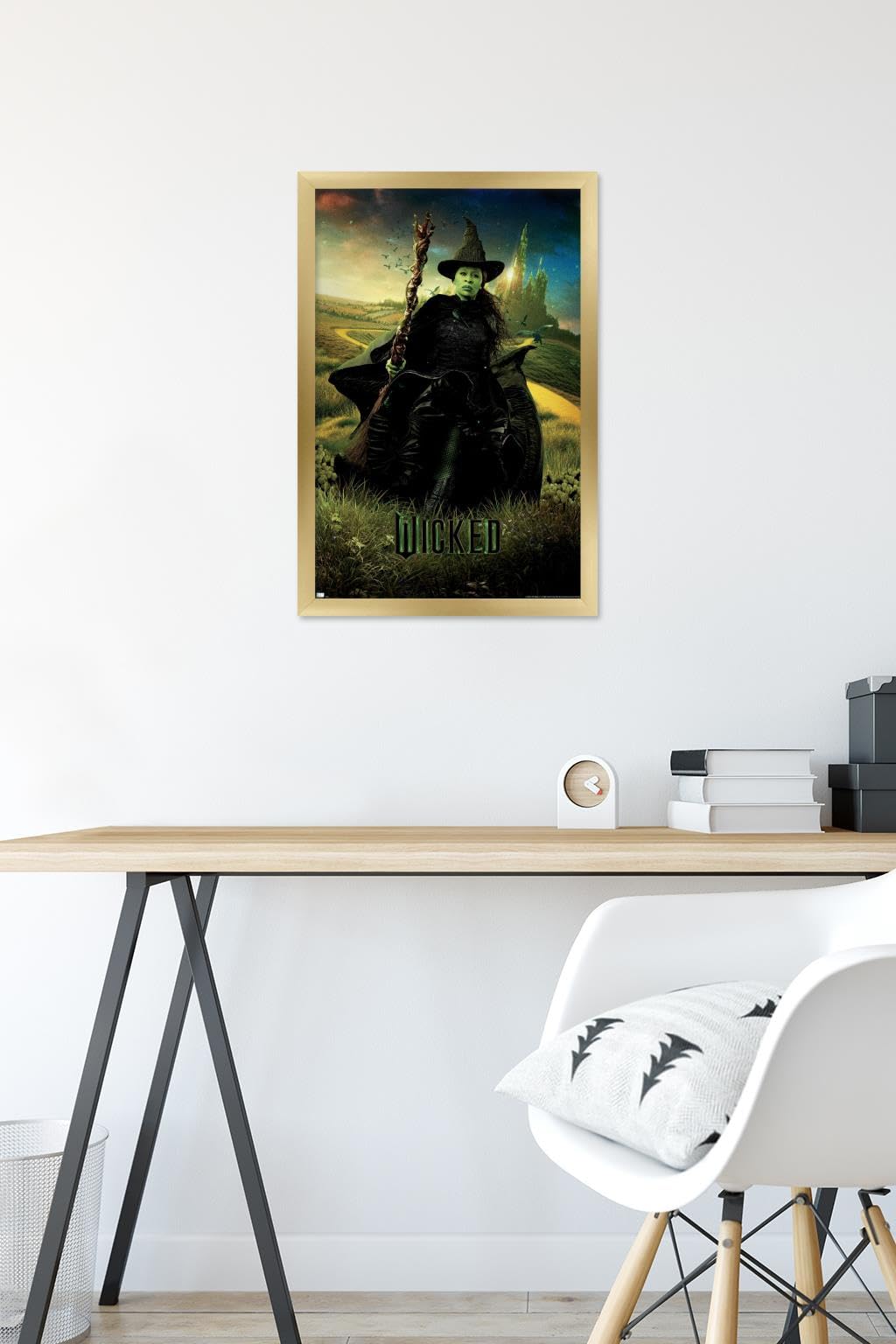 Wicked - Elphaba One Sheet Wall Poster, 22.4L" x 14.7W", Gold Framed Version