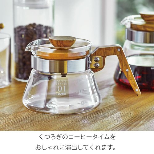 Hario V60 Olive Wood Coffee Server, 600ml